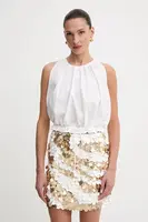 Bavlněná halenka Pinko dámská, bílá barva, hladká, 104953 A2CR