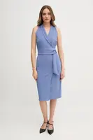 Šaty Sandro Ferrone modrá barva, midi, přiléhavé, S18XBESAY