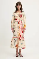 Šaty s příměsí lnu Never Fully Dressed