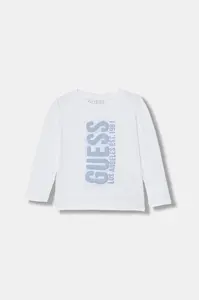 Guess Dětské bavlněné tričko s dlouhým rukávem Guess