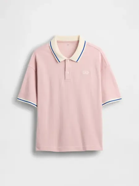 GAP Kids oversize polo triko s logem