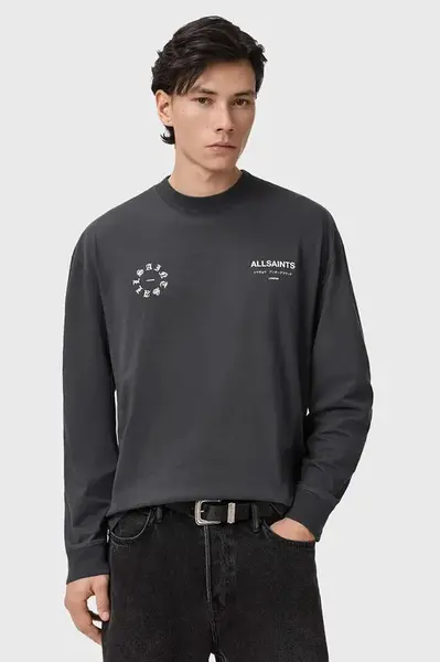 Bavlněné tričko s dlouhým rukávem AllSaints