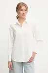 Košile Answear.LAB dámská, bílá barva, relaxed, s klasickým límcem