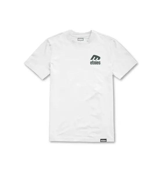 Etnies pánské tričko Team White / Green | Bílá | Velikost L | 100% bavlna