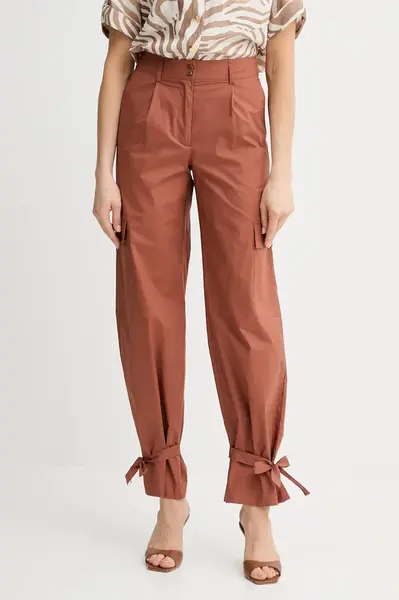 Bavlněné kalhoty Marciano by Guess PAT dámské, oranžová barva, high waist, 5GGB20 7315A