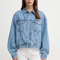 Džínová bunda Calvin Klein Jeans modrá barva, přechodná, oversize, J20J225182