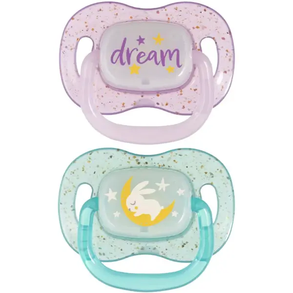Canpol babies NIGHTGLOW Girl dudlík 6-18 m 2 ks