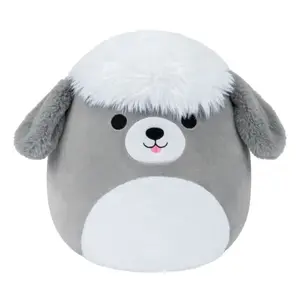 SQUISHMALLOWS Šedo-bílý ovčácký pes - Arnold, 13 cm