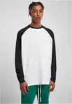 Organický oversized raglánový dlouhý rukáv bílo/černý