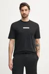 Bavlněné tričko Calvin Klein Jeans černá barva, s potiskem, J30J327524