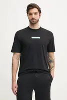 Bavlněné tričko Calvin Klein Jeans černá barva, s potiskem, J30J327524