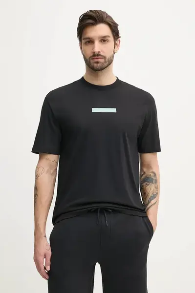 Bavlněné tričko Calvin Klein Jeans černá barva, s potiskem, J30J327524