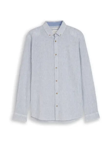 TOM TAILOR Košeľa  enciánová / biela