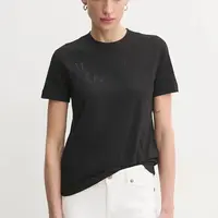 Bavlněné tričko Versace Jeans Couture černá barva, 78HAHS04 CJ00S