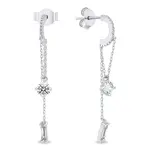 Brilio Silver Stylové dlouhé řetízkové náušnice EA628W