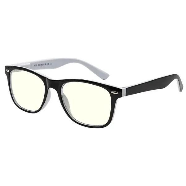 Okuliare na Počítač PCG032 čierno/biely plastový rám +2,0