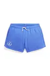 Dětské kraťasy Polo Ralph Lauren modrá barva, hladké, nastavitelný pas, 313965120003