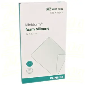 Pěnový Silikonový Obvaz Kliniderm 10x20 cm, 5 ks