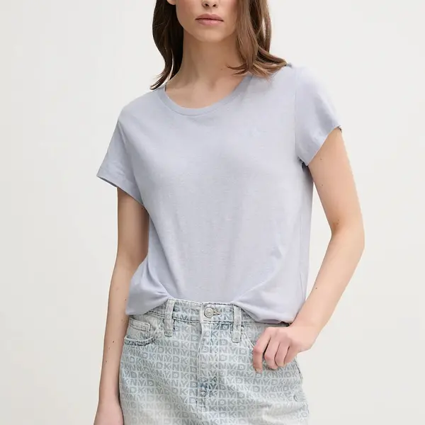 Plátěné tričko Pepe Jeans MEGAN modrá barva, PL506049