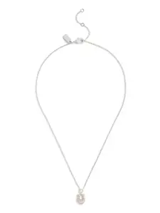 COACH Retiazka  svetlooranžová / strieborná