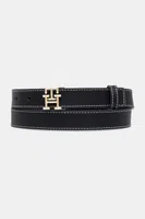 Kožený pásek Tommy Hilfiger dámský, tmavomodrá barva, AW0AW17248