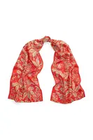 Hedvábný šátek Lauren Ralph Lauren dámský, oranžová barva, 454980714