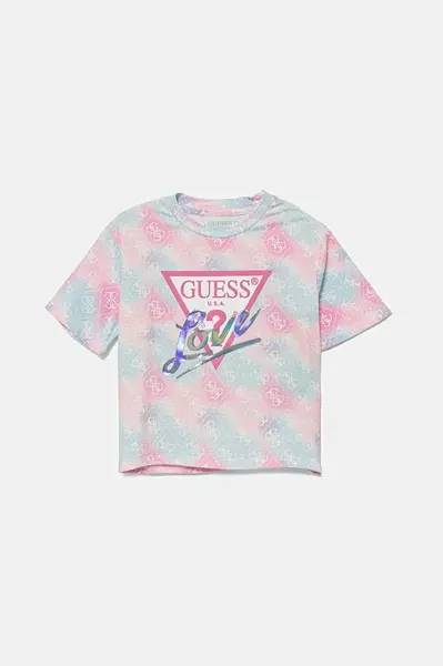 Dětské tričko Guess růžová barva, J5YI07 K6YW4