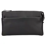 Menšia kožená dámska crosbody kabelka Katana Valli - čierna