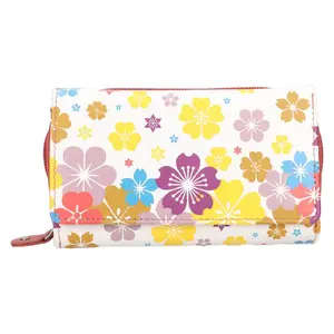 Dámská kožená peněženka DD Anekta Debra - květovaná