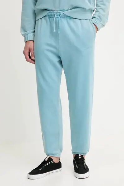 Tepláky Calvin Klein Underwear pánské, tyrkysová barva, LV00NM2895