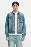 Džínová bunda Evisu 2-tone Denim w Inserted Daicock modrá barva, přechodná, 2ESHTM5DJ1041