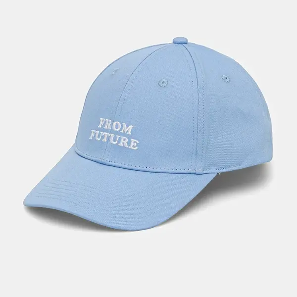 Dětská bavlněná kšiltovka FROM FUTURE modrá barva, s aplikací, ACA00907