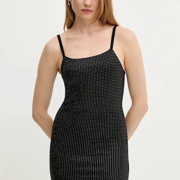 Šaty Guess KHLOE černá barva, mini, přiléhavé, W5GK45 Z3MN2