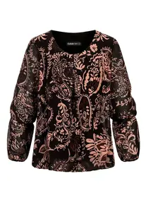 Cloud5ive Blúzka  béžová / hnedá / čierna