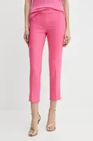 Kalhoty Morgan PALIX.F dámské, růžová barva, přiléhavé, high waist, PALIX.F