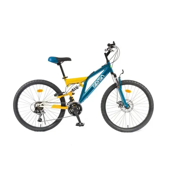 Juniorské celoodpružené kolo Olpran Culex ALU 24" - model 2026 15" (150-165 cm) petrolejová/písková