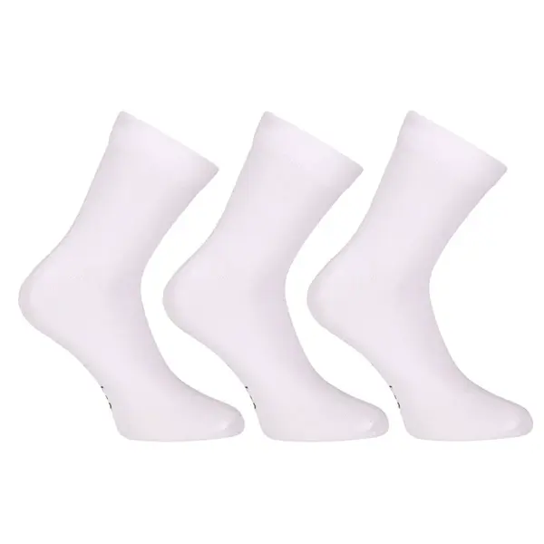 Nedeto 3PACK ponožky kotníkové bambusové bílé (3PBK02) S