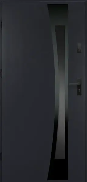Vchodové dveře Asteria 90 L antracit černá inox/grafitová