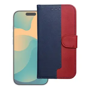 Flipové pouzdro Split Book case pro Apple iPhone 17 Pro, navy red