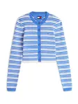 Tommy Jeans Kardigán  modrá / biela