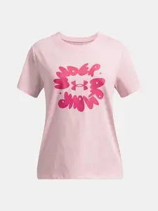 Dívčí tričko Under Armour UA Bubble Wordmark SS - Holky