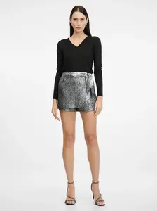 Stříbrné dámské kraťasy ORSAY - Dámské