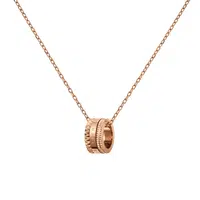 Daniel Wellington Stylový bronzový náhrdelník s kruhovým přívěskem Elevation DW00400194