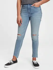 GAP Dětské džíny tw sky high sk lt wash 8 skinny - Holky