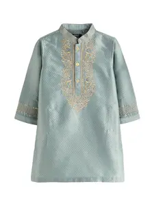 Next Košeľa 'Kurta'  tyrkysová / zlatá