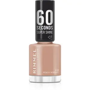 Rimmel 60 Seconds Super Shine lak na nechty odtieň 110 Peach Nougat 8 ml