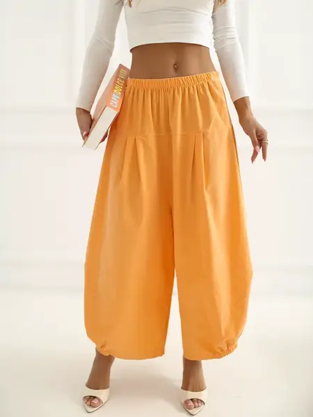 Světle oranžové kalhoty z manchesteru