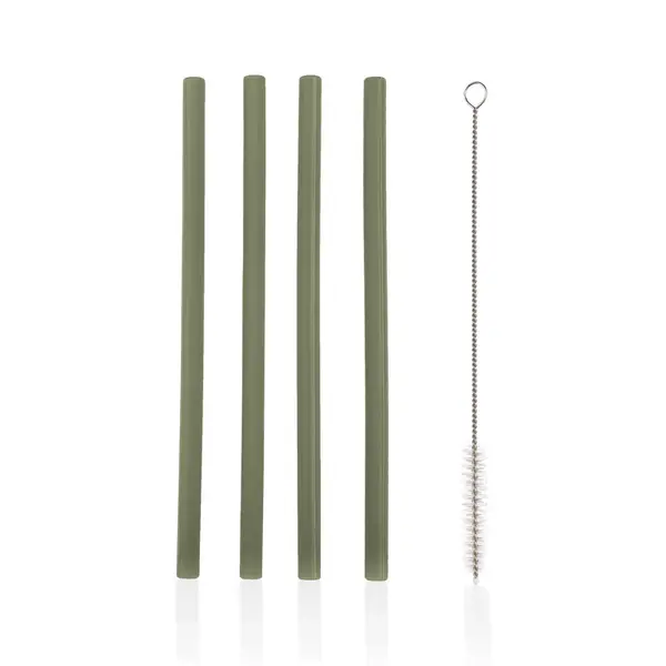 Zopa Silikonové brčko 4ks, Forest Green 1