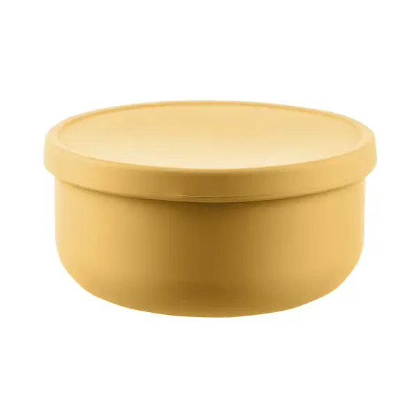 Zopa Silikonová miska s víčkem, Mustard Yellow 4
