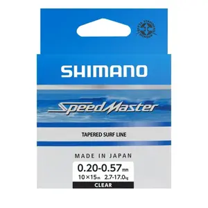Shimano ujímaný šokový vlasec speedmaster surf taper clear 10x15 m - 0,33-0,57 mm